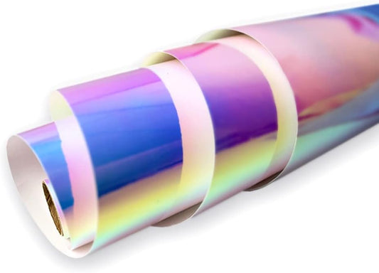 New Holographic Opal Vinyl roll 12" x 5ft,Permanent Vinyl, Permanen Adhesive,for All Kinds of Cutting Machines(Opal Purple)