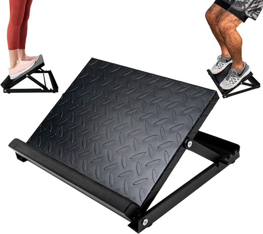 ZUREYYA X- Large Metal Slant Board for Calf Stretching with Non-Slip Surface – Wide & Stable Slant Board for Squats with 5 Adjustable Angles
