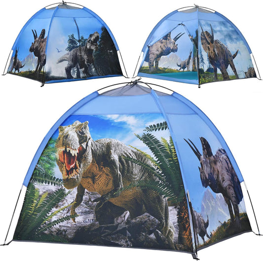 New Dinosaur Kids Play Tent, Boys Tent for Kids Indoor and Outdoor Fun Playhouse Tents with Realistic Dinosaur Theme for Children Age 3 4 5 6 7