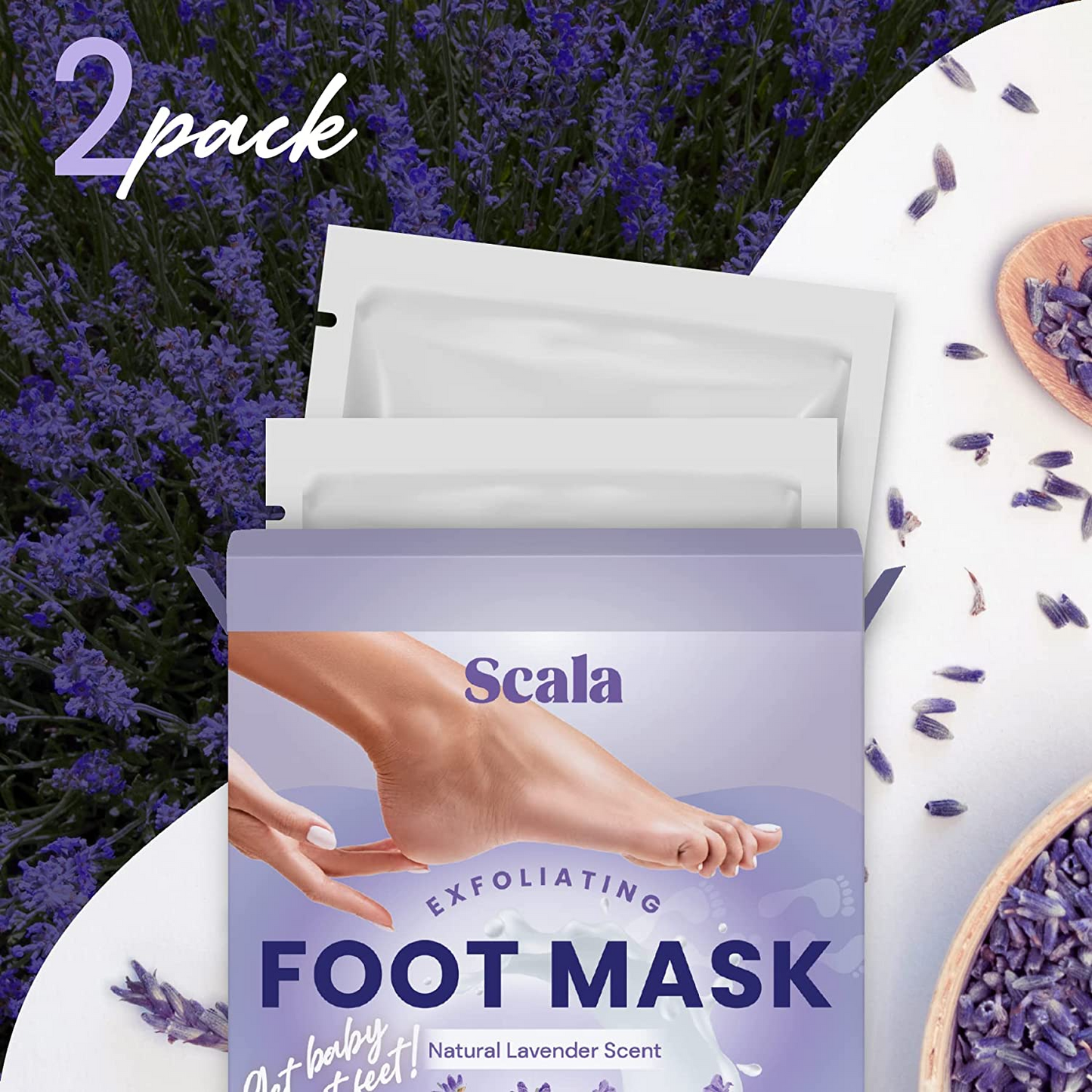 NEW Foot Peel Mask Treatment (2 Pack) Dead Skin Remover For Feet, Dry Cracked