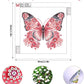 Butterfly Diamond Painting Kits for Adults, Partial Drill Crystal Painting Kit Special Shape Animal Gem Painting Unique Diamond Art for Wall Decor, Gift 11.8x11.8 Inch