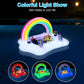 New Inflatable Rainbow Cloud Drink Holder with Lights,Solar Powered Floating Pool Serving Bar Glow at Night,Pool Drink Floats for Swimming Pool Party and Entertainment