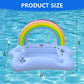 New Inflatable Rainbow Cloud Drink Holder with Lights,Solar Powered Floating Pool Serving Bar Glow at Night,Pool Drink Floats for Swimming Pool Party and Entertainment