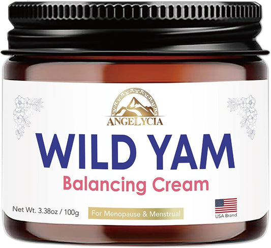 Wild Yam Cream for Hormone Balance | Hormone Balance for Women | Wellness Support | 100% Pure Organic Wild Yam Cream | Wild Yam Cream Organic For Pms | Perimenopause & Menopause Support | All Skins