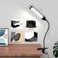 Desk Lamp Clip on LED Desk Lamp 3 Color Modes 14 Brightness Dimmable Table Lamp Metal Clip 360° Adjustable Gooseneck Portable Reading Lamp for Home Office College Dorm, Black