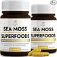 (2 Bottles) Sea Moss Capsules Plus Superfoods | Sea Moss Black Seed Oil Ashwagandha Ginger (30,000mg) Raw Irish Sea Moss Pills | Advanced Energy, Immune Support & Detox | 180 Count.