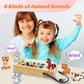 Wooden Busy Board with Led Light, Sensory Toys for Toddlers Montessori Toys, Educational Activity Toy Toddler Travel Toys, 1-6 Year Old Girls & Boys Gifts