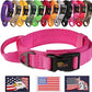 ADITYNA - Tactical Dog Collar for Large Dogs - Soft Padded, Heavy Duty, Adjustable Pink Dog Collar with Handle for Training and Walking