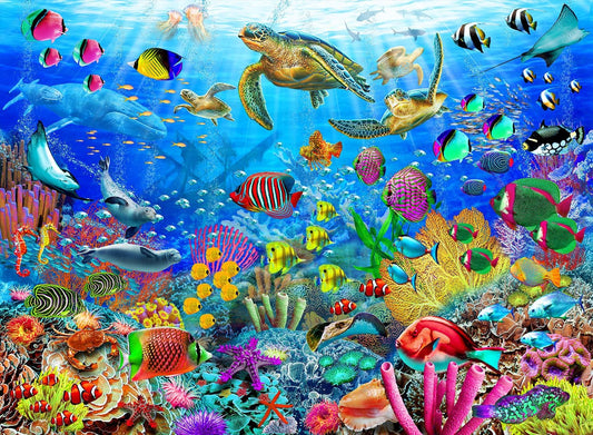 Puzzles for Kids Ages 4-6 4-8 3-5 Year Old - Underwater World - 100 Pieces for Kids Cool Ocean Scene Jigsaw Puzzle for Toddler Children Learning Educational Puzzles Toys for Boys and Girls