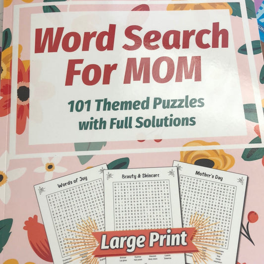 Word search for mom 101 themed puzzles with full solutions