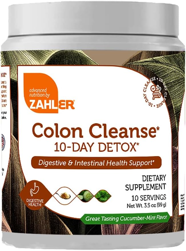 New Colon Cleanse, 10 Day Detox and Gut Health Support, Intestinal Cleanse Supplement, Kosher, 10 Servings