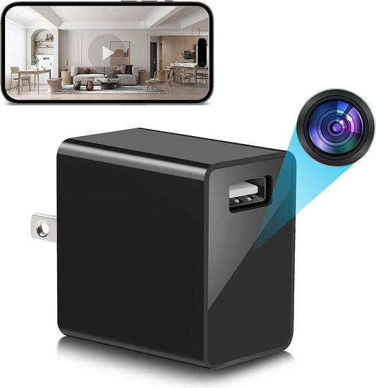 New Hidden Camera Charger Full 1080P HD Wireless Nanny Cam Mini USB Charger with Motion Detection, Spy Cameras for Home Security, Office, Baby, Pets, Elderly Parents