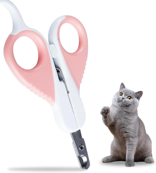 New Cat Nail Clippers - Professional Stainless Steel Claw Clippers Suitable for Cats, Kittens, Hamsters, Rabbits, Birds, and Small Animals
