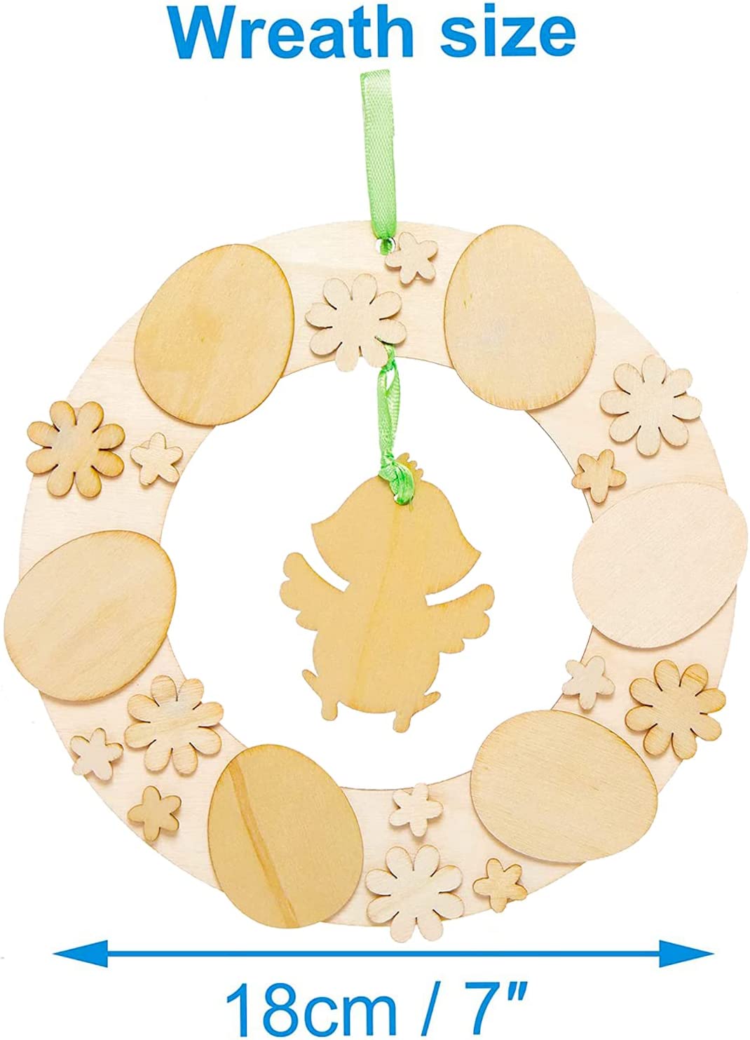 Easter Wooden Cutouts Bunny & Chick Easter Bunny Wood Cutout Easter Crafts for Adults & Kids Easter Door Hanger Happy Easter Decorations Wood Bunny Cutouts for Crafts
