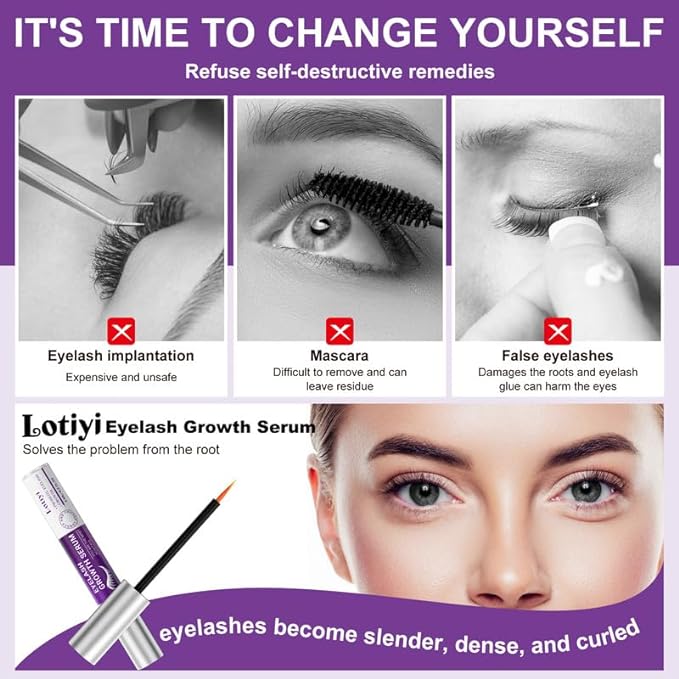 New Lash Serum - 6ml Eyelash Growth Serum for Natural Lashes & Extensions & Eyebrows, Thicker, Fuller & Longer Looking Eyelashes Lash Enhancing Serum, Vegan & Cruelty-Free