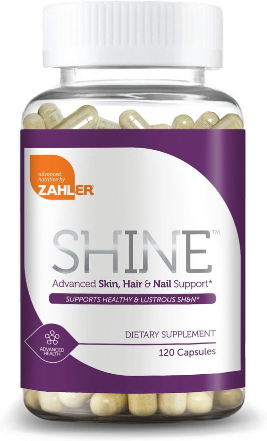 New Shine, Hair Growth Supplement, Skin Hair and Nails Vitamins with Biotin, Certified Kosher, 120 Capsules