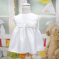 White Baby Girl Dress, Baptism Dress for Baby Girl, Lace Flower Girl Dress Tulle
