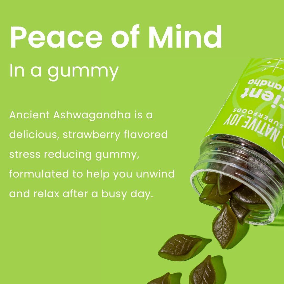 Native Joy® Ancient Ashwagandha Gummies for Men & Women - Most Potent Formula