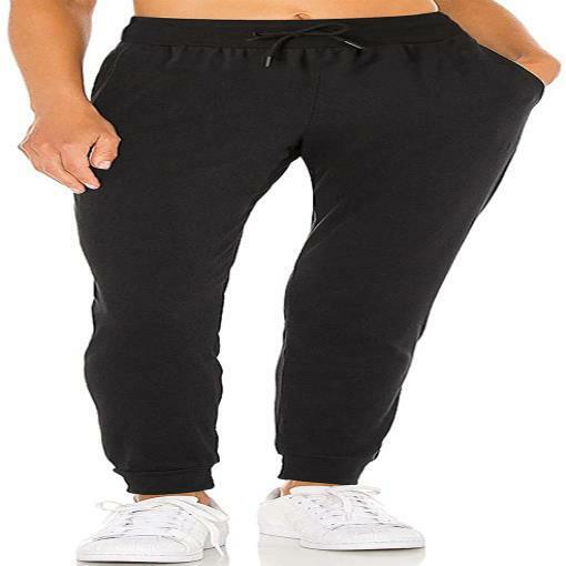 NEW Black Women's Sweatpants with Zipper Pockets Casual Sport Joggers Pants XL