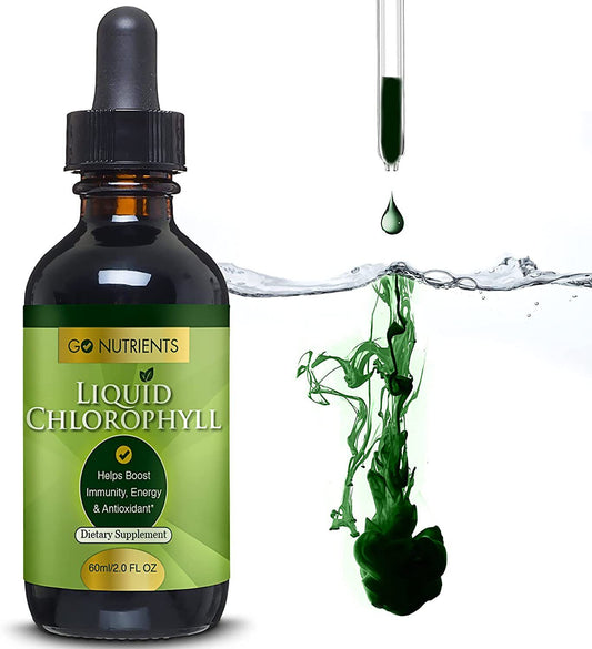 Liquid Chlorophyll Sodium Copper Supplement,Liquid Drops GMO-Free Vegan-Friendly