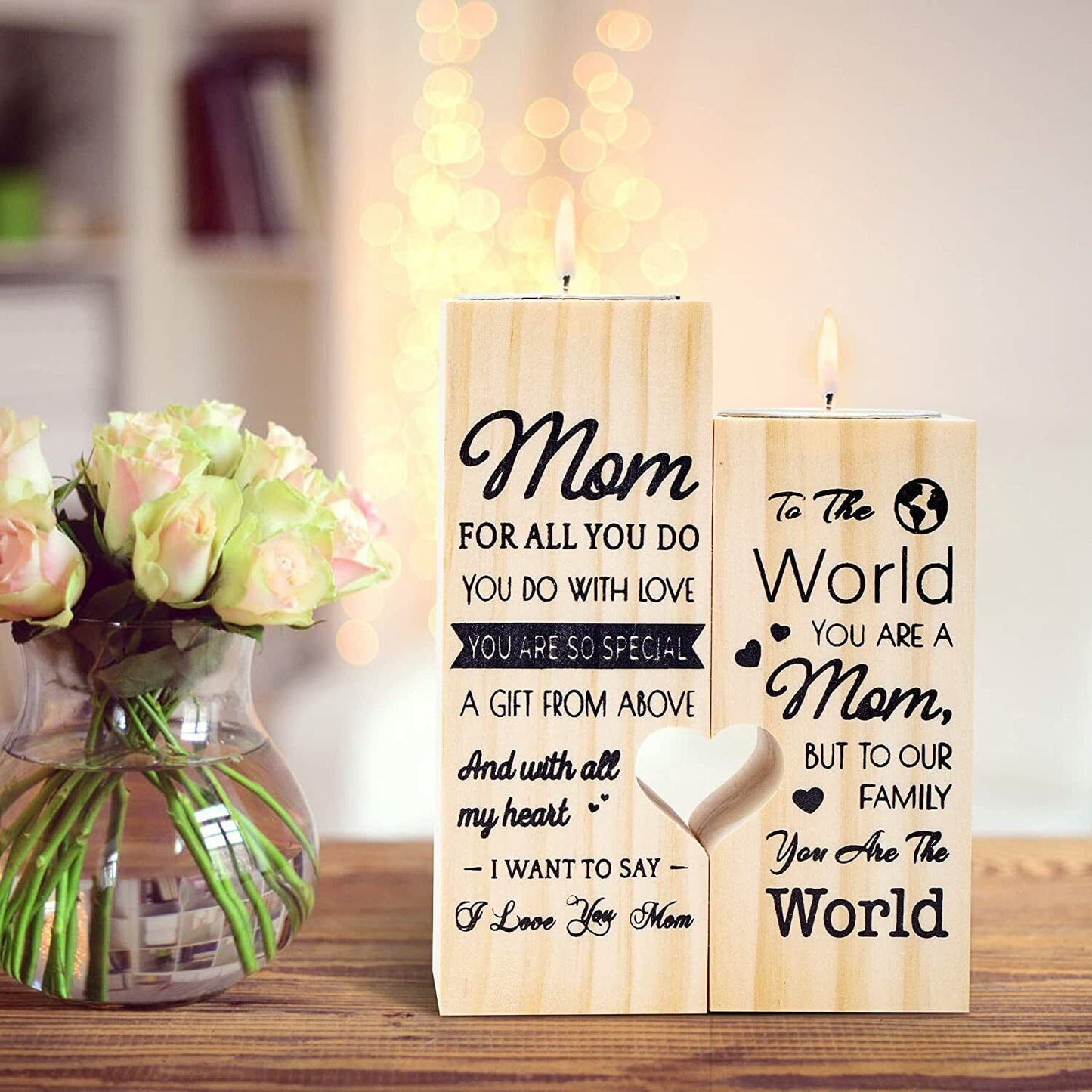 NEW Gifts for Mom – Candle Holder with 2 Tealight Mom Gifts for Mom Gifts from