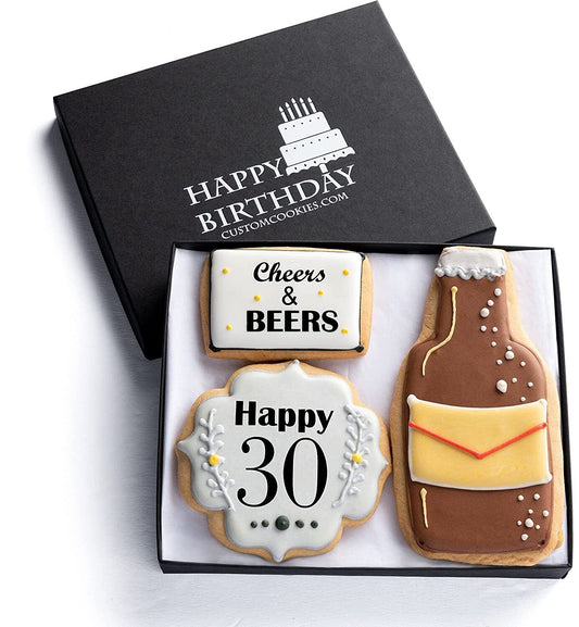 30th Birthday Cookies Gift Basket Gourmet Cookie Gift Box 30 Year Old Birthday