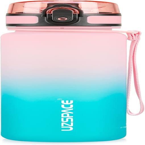 NEW Sports Water Bottle Pink Cyan Leak Proof & BPA Free Tritan 17oz