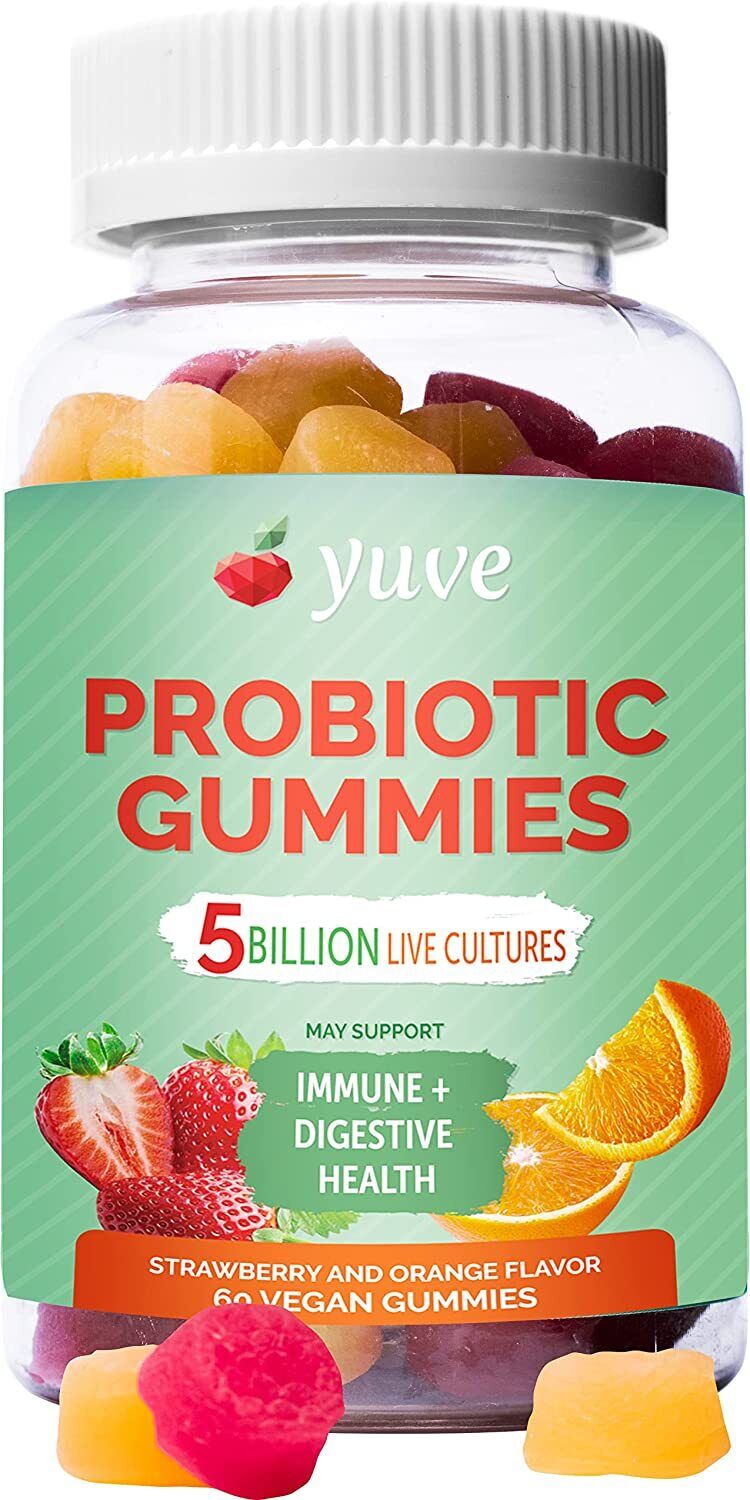 NEW Vegan Probiotic Gummies, Probiotics for Women & Men, Sugar & Gluten-Free Gu
