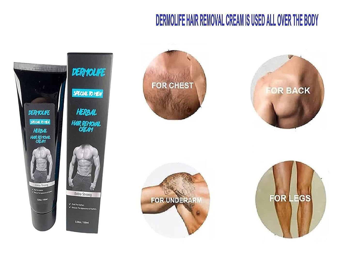 Sensitive Hair Removal Cream Legs Inguinal Areas Armpits Skin-Friendly Painless