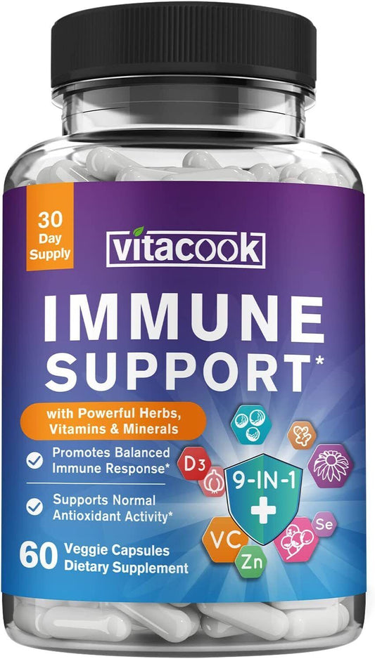 Immune Support Antioxidant Support Elderberry Zinc Vit C D3 Selenium Echinacea