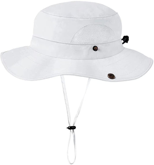 Baby Bucket Sun Hat，Kids UPF 50 Uv Protection Summer Beach Cap， Wide Brim Adjust