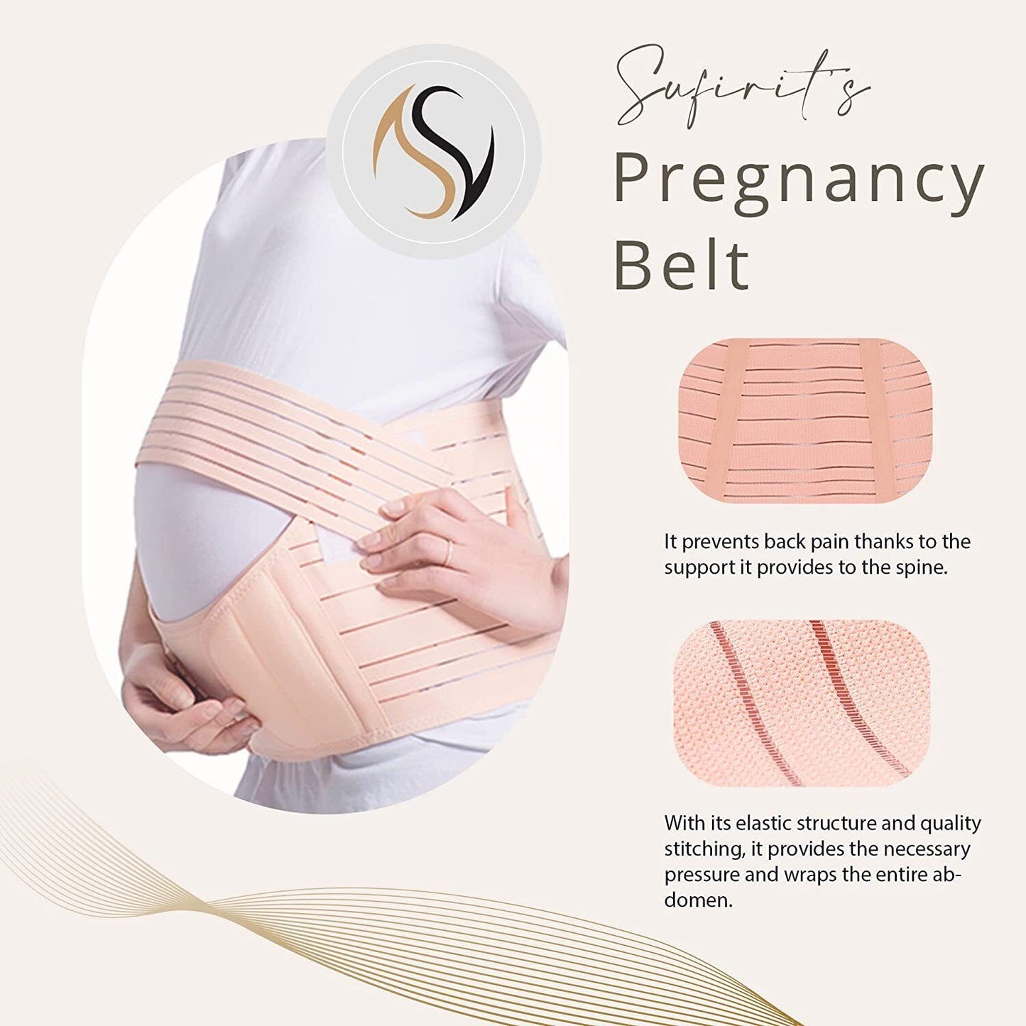 NEW Maternity Belly Band for Pregnant Women, Pregnancy 3 in 1 Belly Support XL