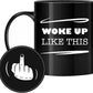 Birthday Gifts Woke Up Like This Funny Coffee Mugs 11 oz, Unique Funny Mugs for