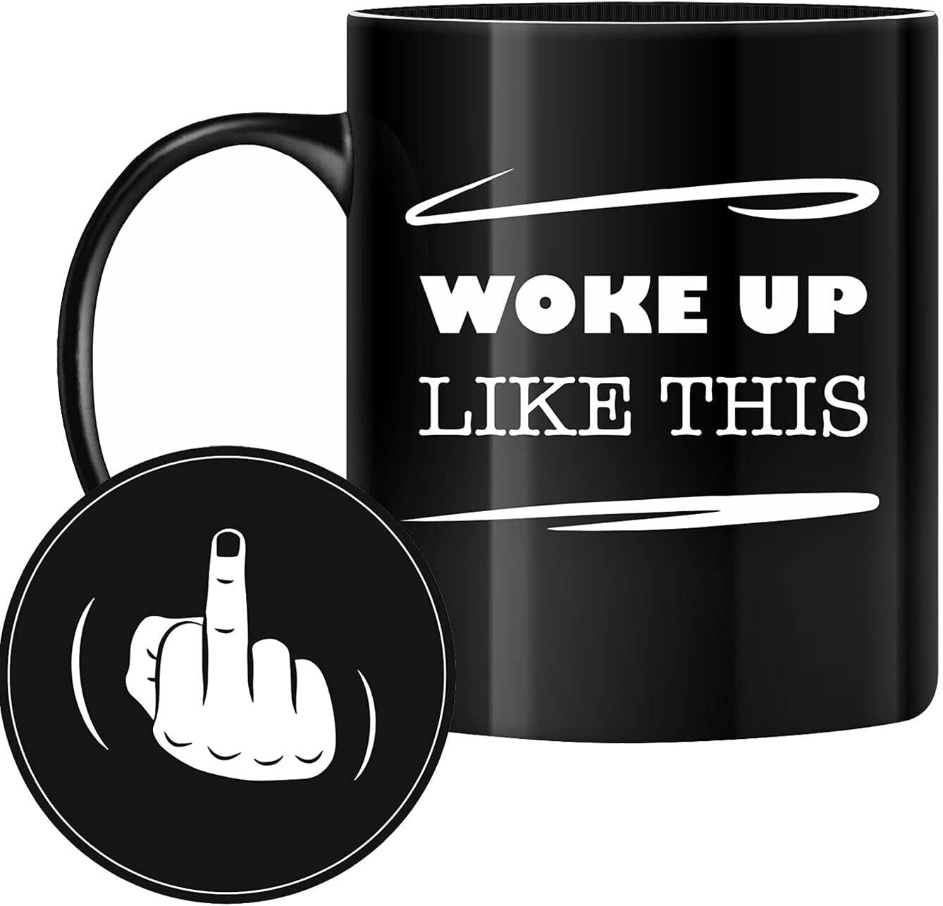 Birthday Gifts Woke Up Like This Funny Coffee Mugs 11 oz, Unique Funny Mugs for