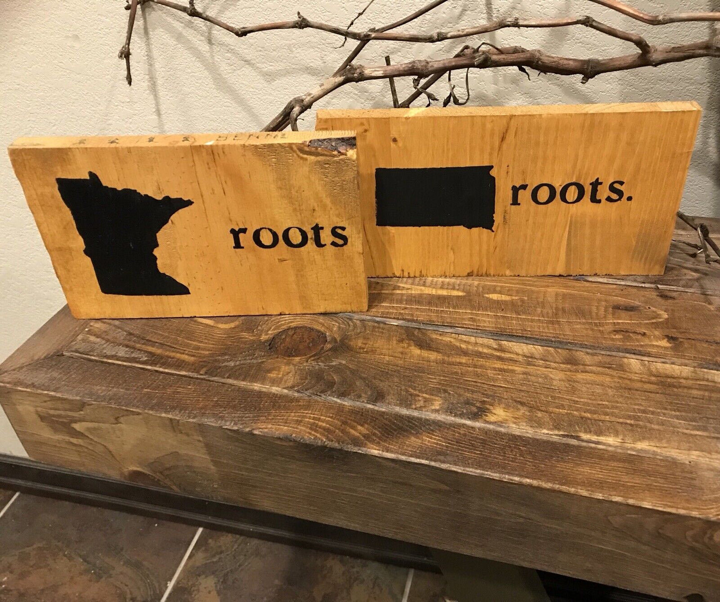 Personalized Home State Roots Custom Sign