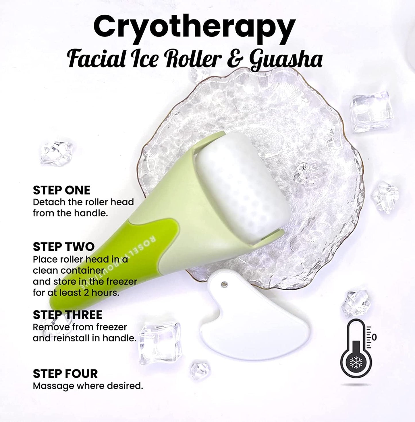 New Cryotherapy Ice Roller for Face Wrinkles Massager - Self Care Gifts Skincare Facial Tools Relaxation Puffiness for Whole Body Face Eyes (Lime)