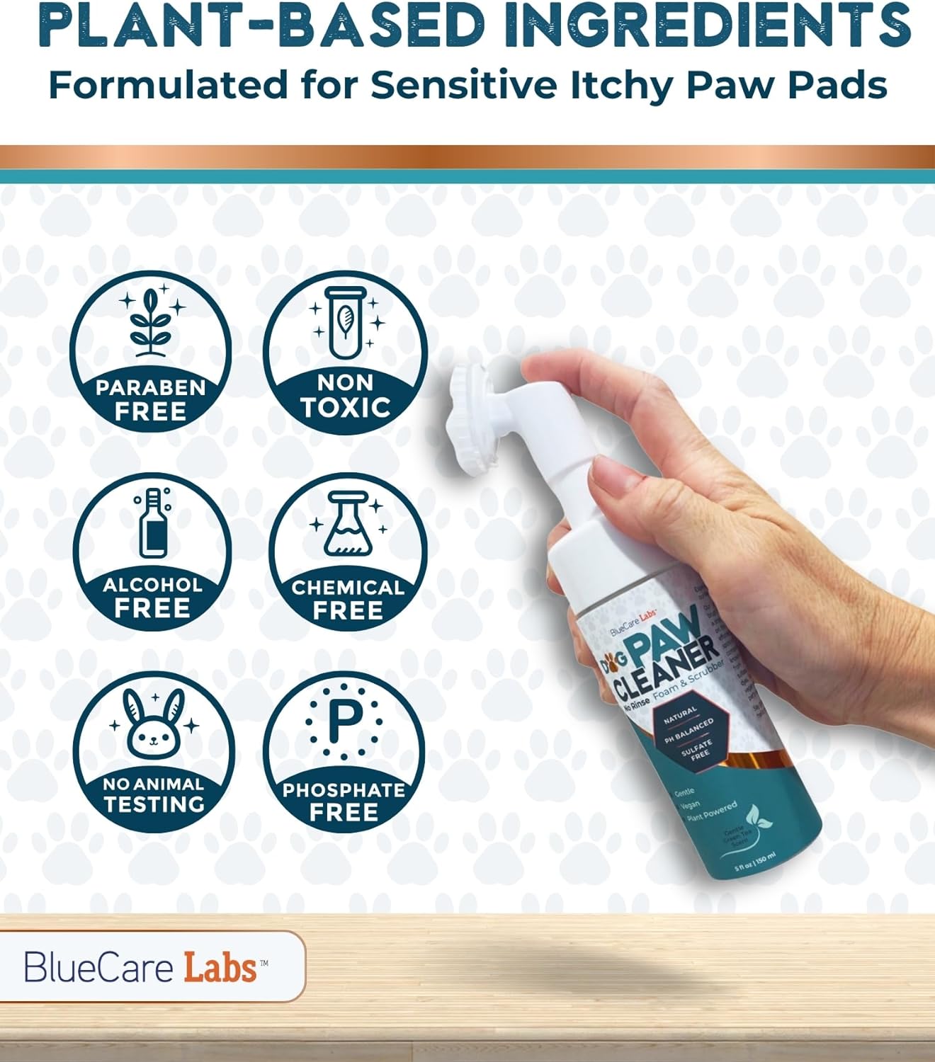 Dog Paw Cleaner for Dogs Paw Washer No Rinse Waterless Dog Shampoo for Sensitive Skin & Dry Itchy Paw Relief for Large Dog Washing Brush for Small Dogs Cat Paw Cleaner Foot Washer Organic Foam 5fl oz.