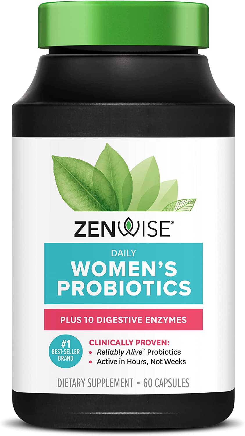 New Probiotics for Women – Probiotics + Digestive Enzymes for Vaginal Health, and Daily Gut Flora Health. Reliably Alive Probiotics for Digestive Health Wellness - 60 Count