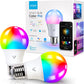 New 2 Smart Light Bulbs [2 Pack], WiFi 2.4GHz & Bluetooth 5.0, Compatible w/ Alexa & Google Without Hub, Dimmable, Music Sync, Schedules, Color Changing Bulb RGBCW Smart Bulbs, LED Bulb, A19/E26 9W 810LM