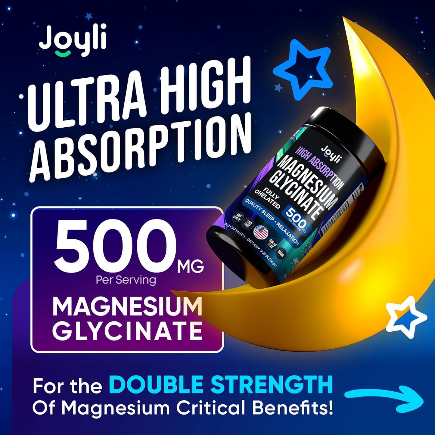 Magnesium Glycinate 500MG Capsules - Magnesium Glycinate for Women & Men, Kids & Adults - Magnesium for Bedtime & Relaxation - Ashwagandha Root Extract + Manganese - 200 Vegan Capsules