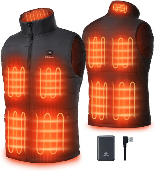 New Men's Heated Vest with Battery Pack (Large)