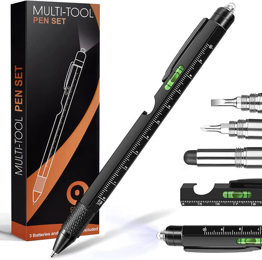 New Gifts for Men, Fathers Day Dad Gifts from Daughter Son, 9 in 1 Multi Tool Pen, Cool Gadgets for Men, Birthday Gifts for Men, Valentines Day Christmas Stocking Stuffers for Men Dad Husband Grandpa