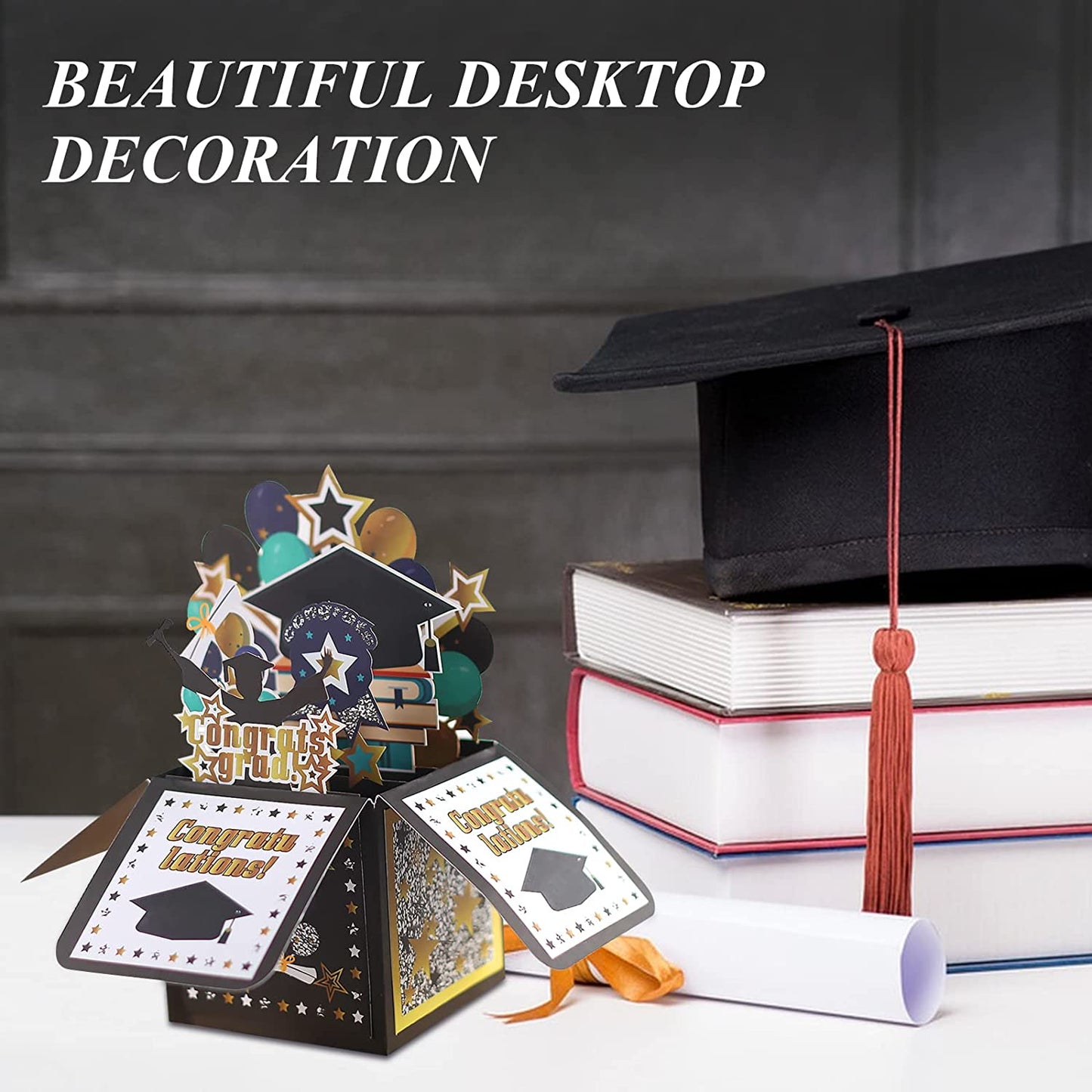 New 3D Graduation Card-Promoting Communication Graduation Gift Card, Hand Assembled Pop Up Gift Card, Suitable for Colleagues, Students, Lovers, Family Members, Friends