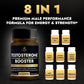 (2 Bottles) Testosterone Booster Gummies | Superior 8-in-1 Complex | Maca, Ashwagandha, L-Arginine, Tribulus & More | Male Enhancement Test Booster for Men | Energy and Performance Enhancer | 120ct.