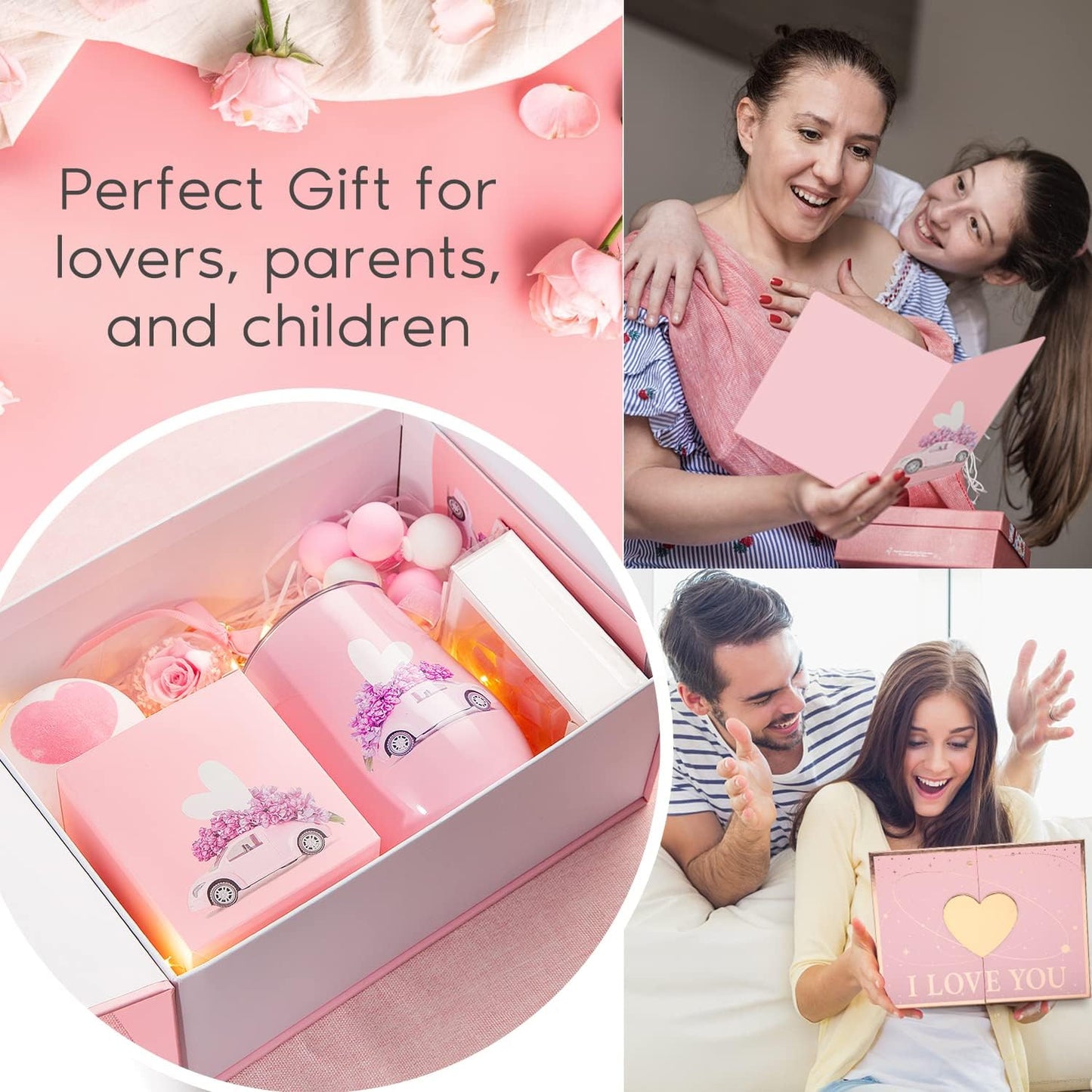Birthday Gifts for Girlfriend, Cute Couple Gifts for Girlfriends - I Love You - Romantic Gifts for Her, Unique Gift Basket for Women, Mom, Sister, Friends,Love You Gifts for Mom from Daughter