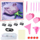 New A4 LED Light Pad for Diamond Painting Kits, USB Powered Light Board, Adjustable Brightness Trace Light Box with Diamond Painting Accessories for Gift Ideas Diamond Art Craft (Pink)