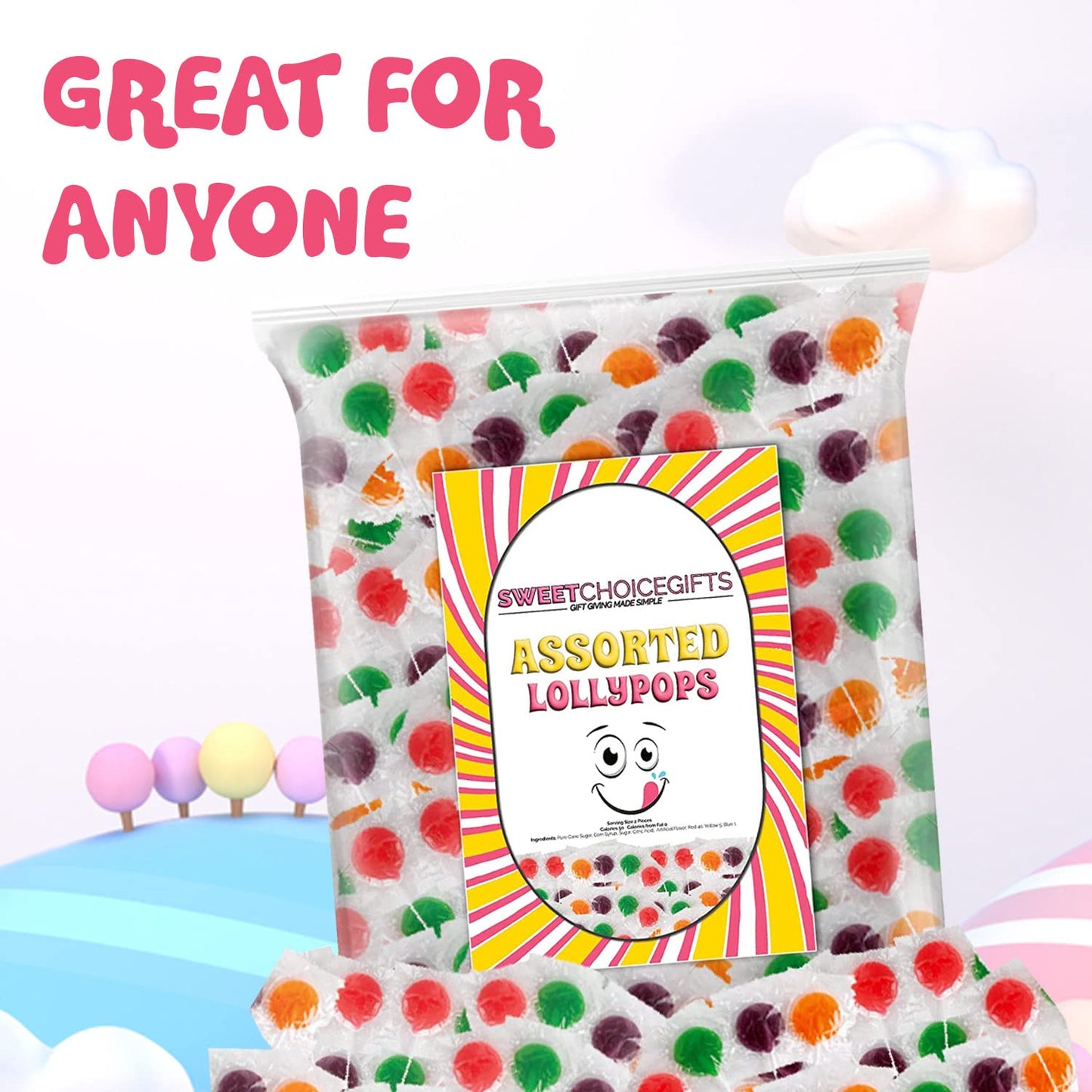 Lollipops - Classic Lollipops - Candy Suckers - Assorted Flavors - Bulk Candy - 2.5 LB Great For offices schools Pinata Stuffers - Bulk Candy - Assorted Candy - Individually Wrapped Candy - Party Mix - Candy Assortment