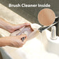 New Travel Makeup Brush Holder Silicone Makeup Bag Makeup Brush Pouch Cosmetic Bag Make up Brush Case Brushes Organizer Travel Essentials with Brush Cleaner Inside for Travel (Khaki)