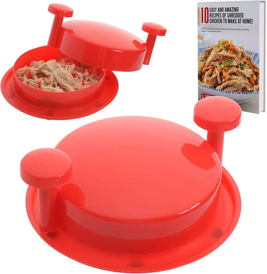 New –Chicken Shredder Tool Twist Meat Shredder Tool Chicken Shredding Tool Chicken with Handles and Non-Skid Base, Suitable for Pork, Beef and Chicken (Red)