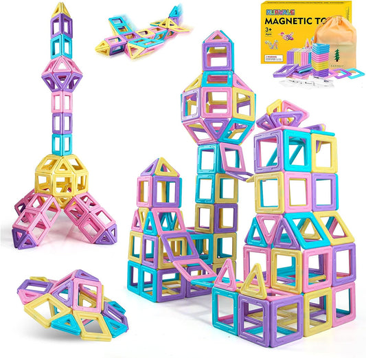 New Magnetic Blocks Basic Set (28 pieces+number kits), STEM Toys for 3 4 5 6 7 Year Old Girls Boys, Magnetic Tiles, Educational Magnet Toys for Toddlers 3-5, 4-8, Building Blocks for Kids Ages 3+ Gift